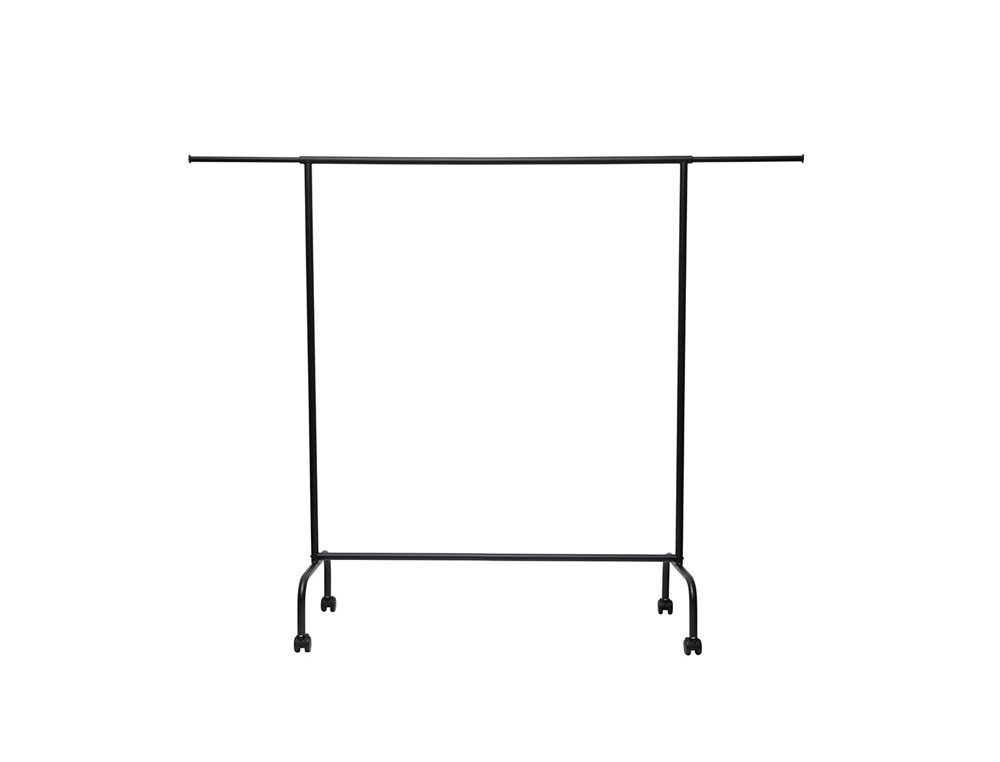 CABIDE ROCADA MAULLIMBO CAVALETE EXTENSIVEL COM RODAS COR PRETO 1270X505X1570 MM