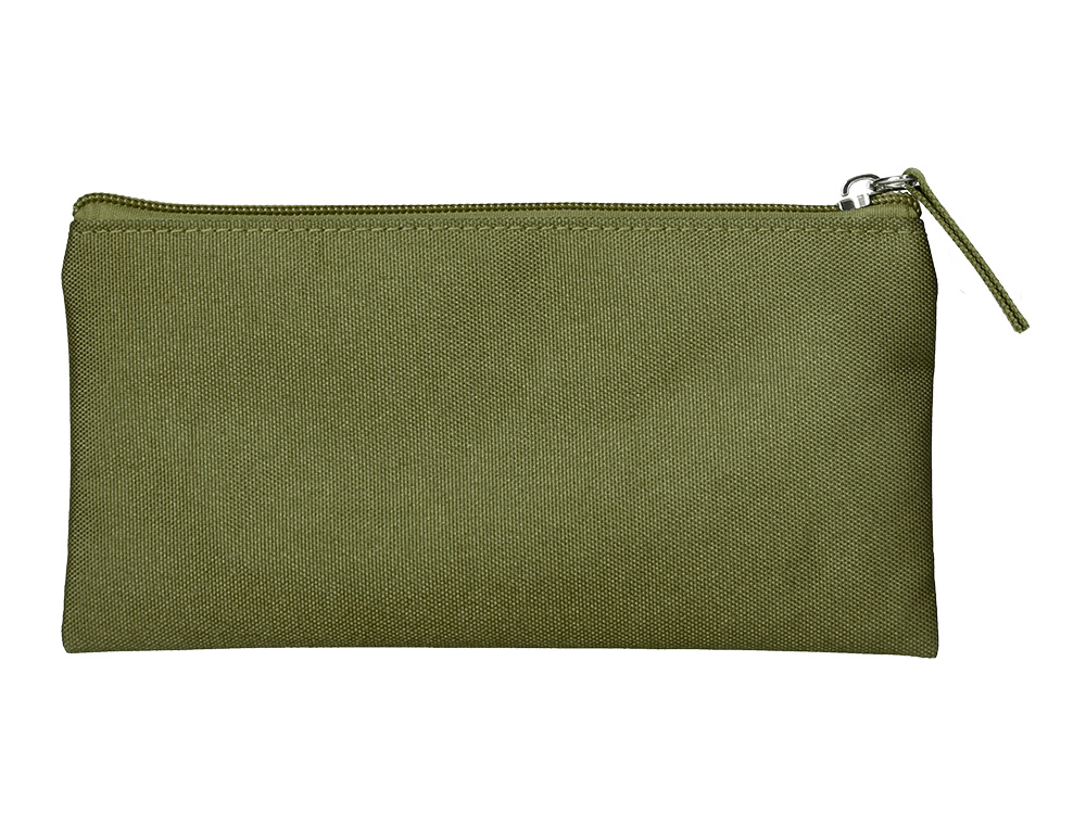 ESTOJO ESCOLAR LIDERPAPEL PLANO LARGO UM FECHO 200X100 MM VERDE MILITAR
