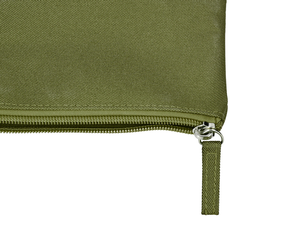 ESTOJO ESCOLAR LIDERPAPEL PLANO LARGO UM FECHO 200X100 MM VERDE MILITAR