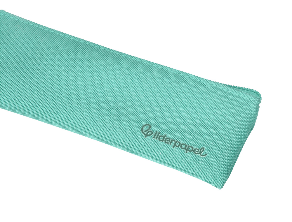 ESTOJO ESCOLAR LIDERPAPEL PLANO ESTREITO UM FECHO 200X60 MM VERDE