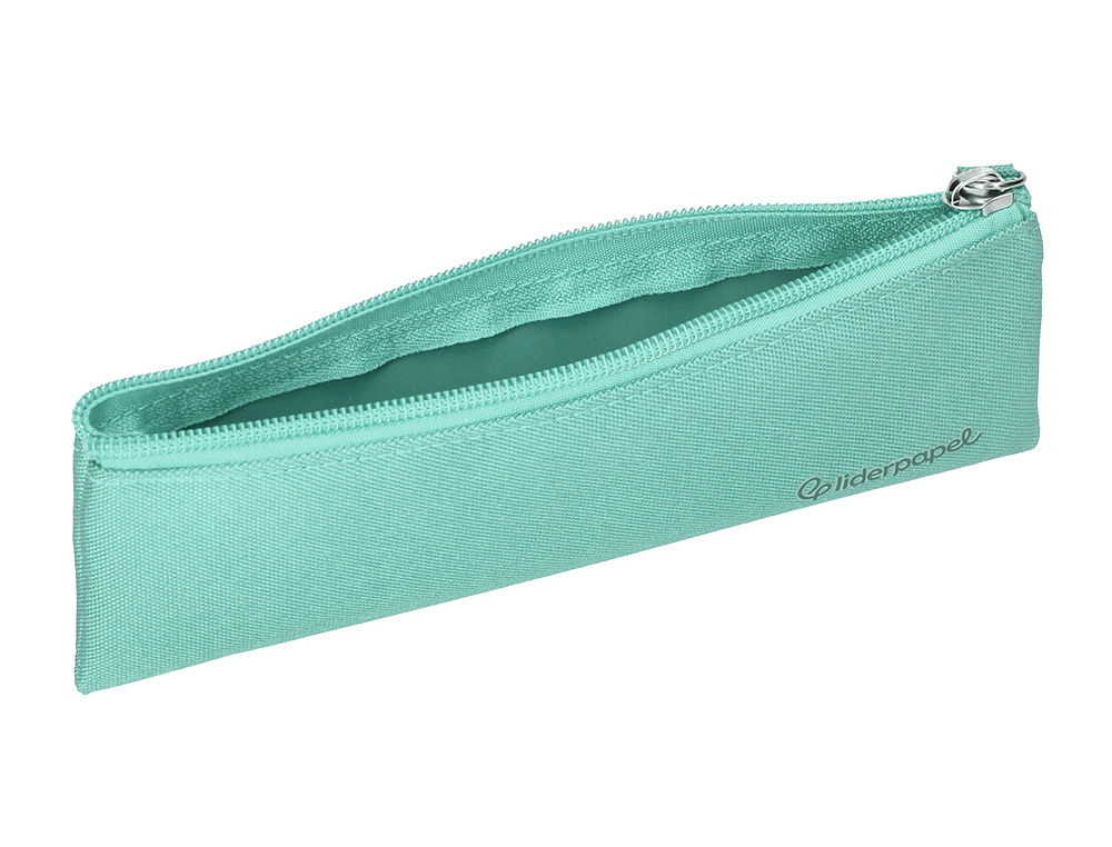 ESTOJO ESCOLAR LIDERPAPEL PLANO ESTREITO UM FECHO 200X60 MM VERDE