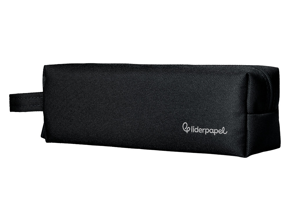 ESTOJO ESCOLAR LIDERPAPEL RETANGULAR COM ASA 210X70 MM PRETO