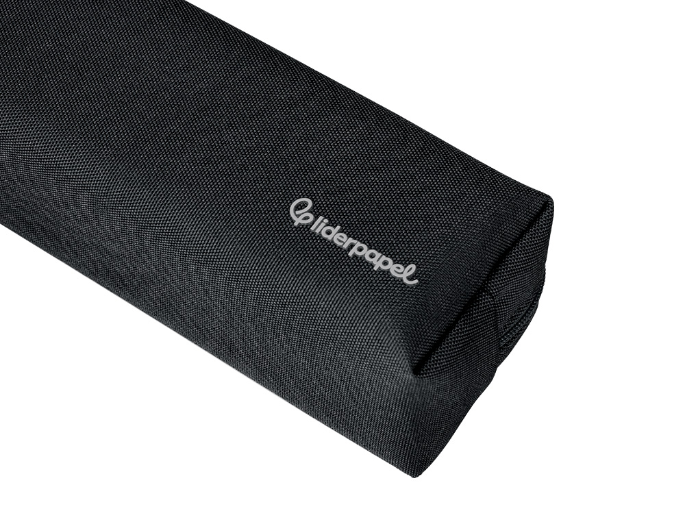 ESTOJO ESCOLAR LIDERPAPEL RETANGULAR COM ASA 210X70 MM PRETO
