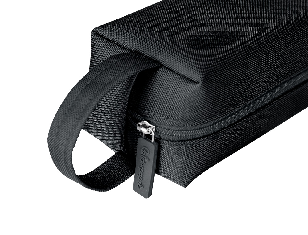 ESTOJO ESCOLAR LIDERPAPEL RETANGULAR COM ASA 210X70 MM PRETO