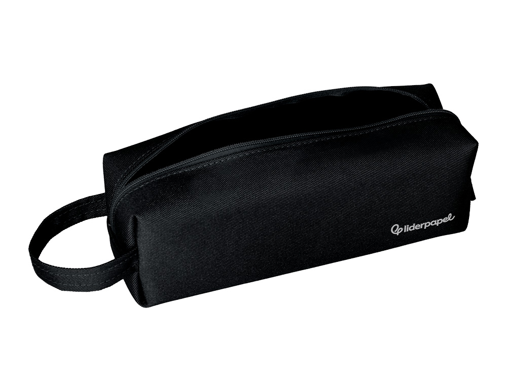 ESTOJO ESCOLAR LIDERPAPEL RETANGULAR COM ASA 210X70 MM PRETO