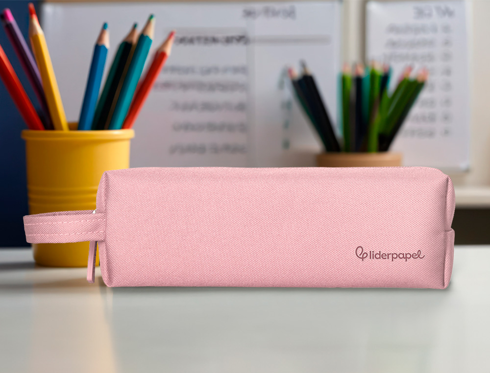 ESTOJO ESCOLAR LIDERPAPEL RETANGULAR COM ASA 210X70 MM LILAS