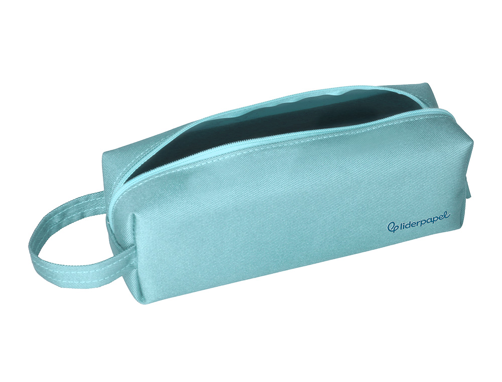 ESTOJO ESCOLAR LIDERPAPEL CLASSIC RETANGULAR COM ASA 210X70 MM AZUL CELESTE