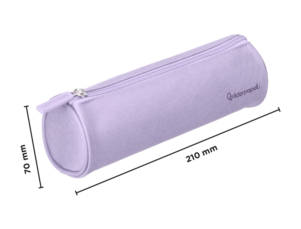 ESTOJO ESCOLAR LIDERPAPEL CILINDRICO LARGO 210X70 MM VERDE AQUA