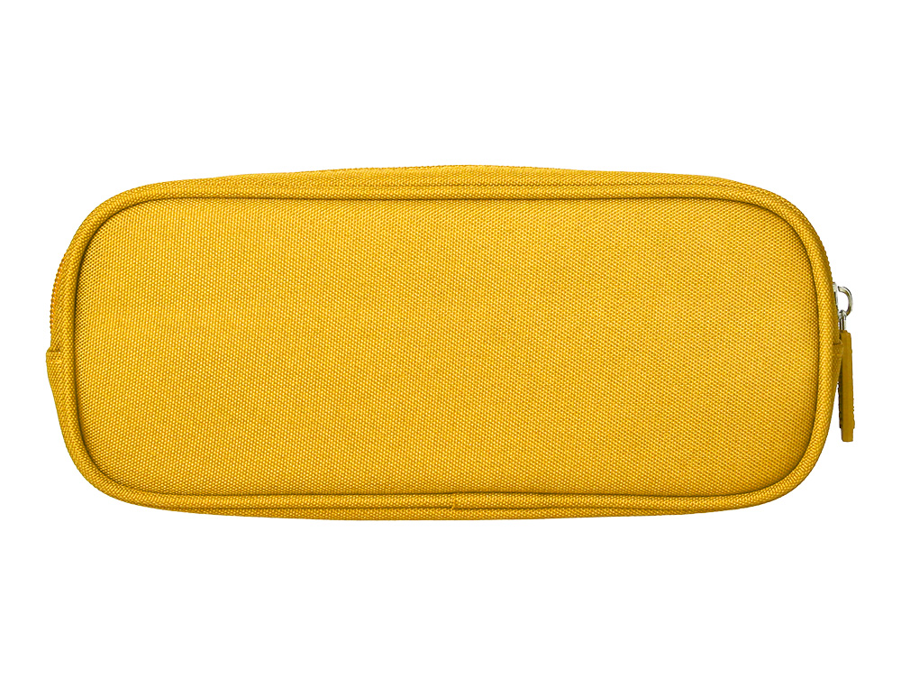ESTOJO ESCOLAR LIDERPAPEL OVALADO 2 FECHOS COM BOLSO FRONTAL 210X90 MM AMARELO