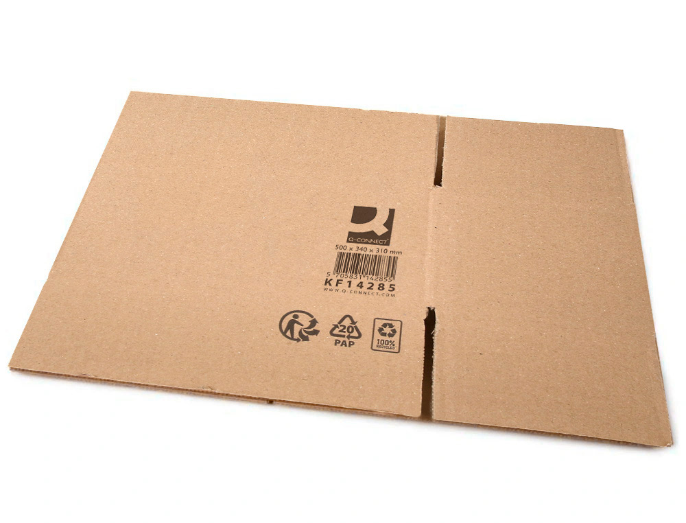 CAIXA PARA EMBALAR Q-CONNECT AMERICANA ULTRA RESISTENTE CARTAO CANAL DUPLO 7 MM COR KRAFT 500X340X310 MM