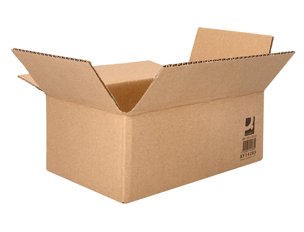 CAIXA PARA EMBALAR Q-CONNECT AMERICANA ULTRA RESISTENTE CARTAO CANAL DUPLO 7 MM COR KRAFT 500X340X310 MM