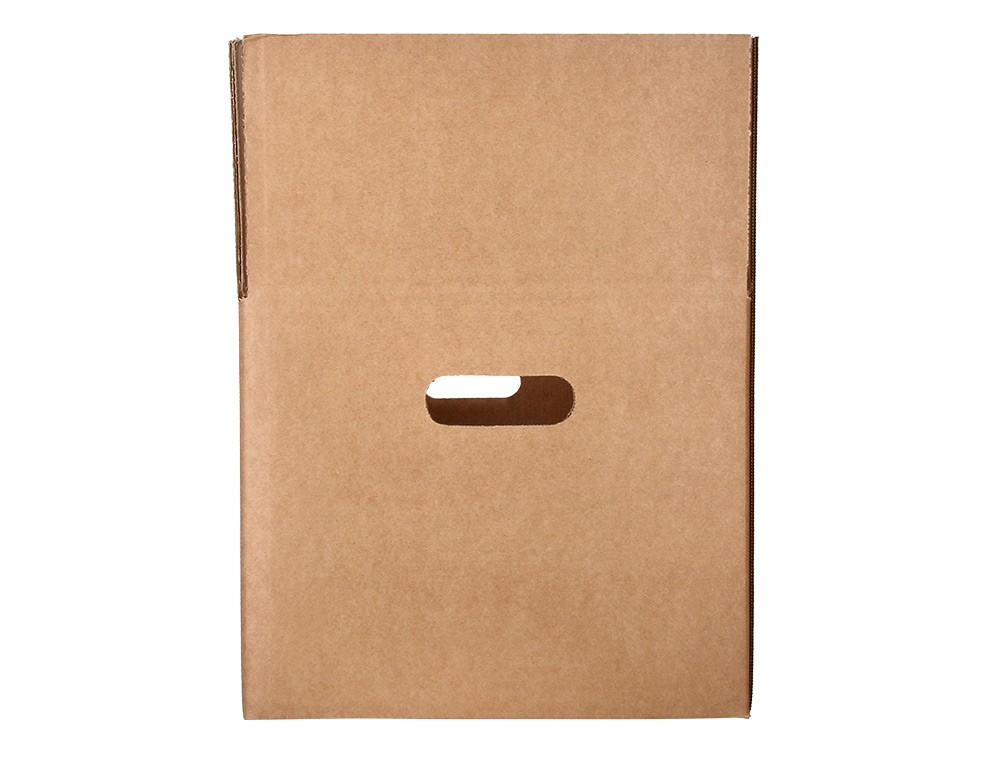 CAIXA PARA EMBALAR Q-CONNECT AMERICANA ULTRA RESISTENTE COM ASAS CARTAO CANAL DUPLO 7 MM COR KRAFT 700X440X330 MM