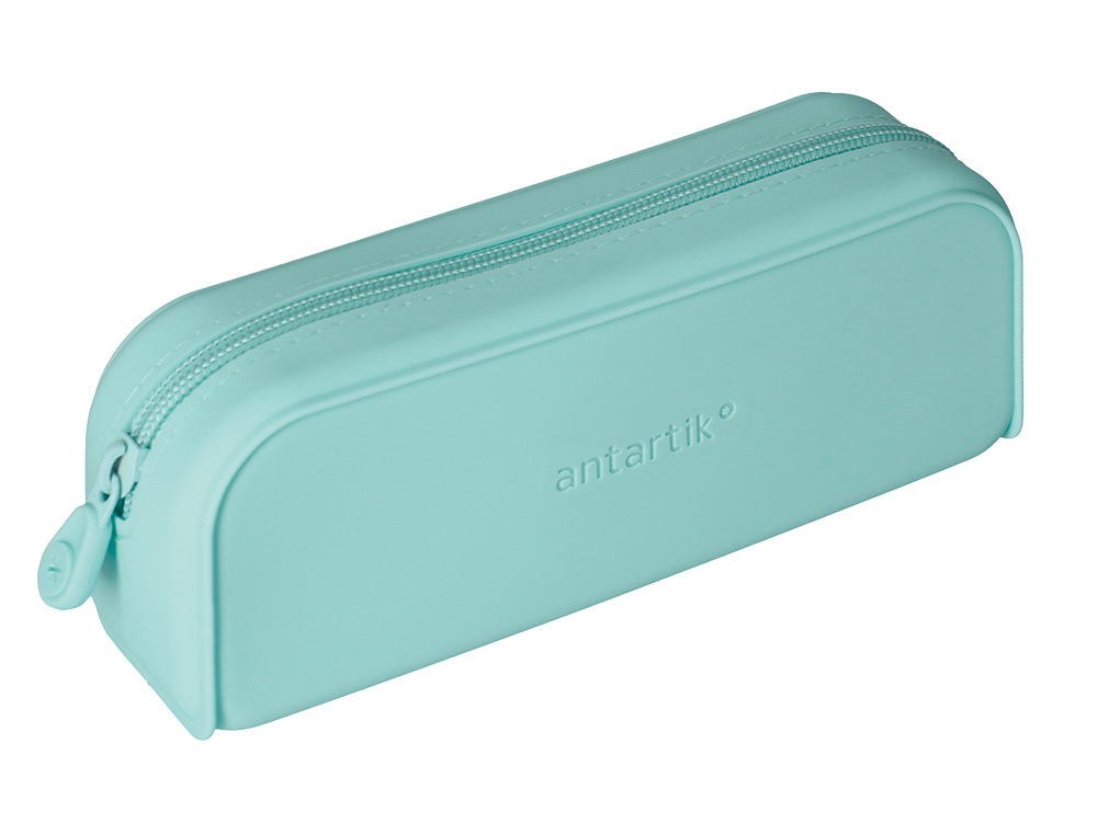 ESTOJO ESCOLAR ANTARTIK PRISMA SILICONE SOFT RETANGULAR 185X50X75 MM MENTA