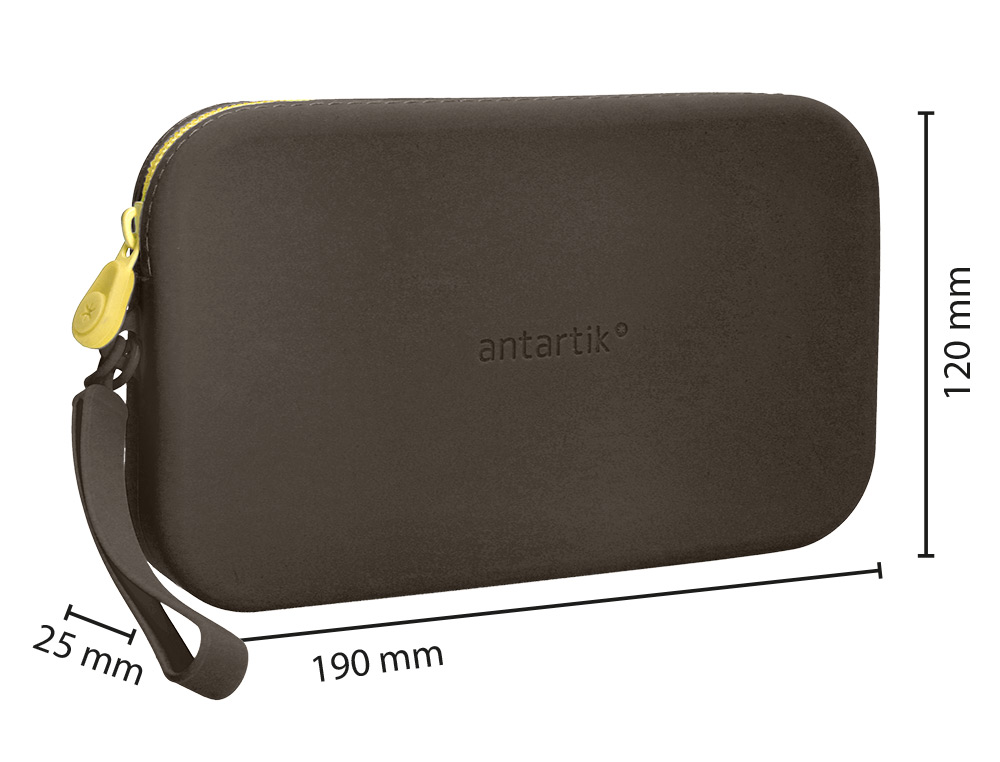 ESTOJO ESCOLAR ANTARTIK TROPICAL DIVE SILICONE SOFT RETANGULAR 190X120X25 MM PRETO