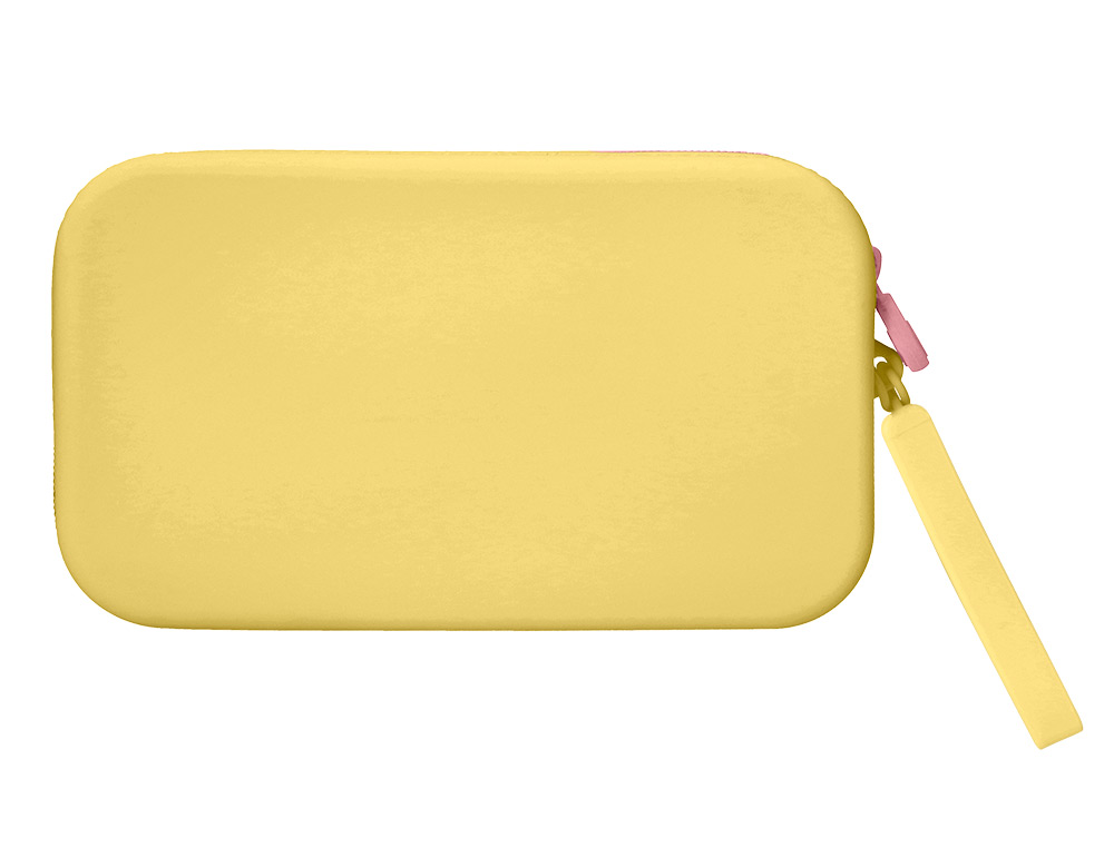 ESTOJO ESCOLAR ANTARTIK TROPICAL DIVE SILICONE SOFT RETANGULAR 190X120X25 MM AMARELO