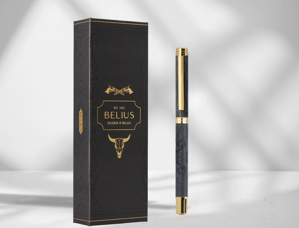ROLLER BELIUS WILD WEST ALUMINIO COR PRETO DOURADO TINTA COR PRETO CAIXA DE DESIGN