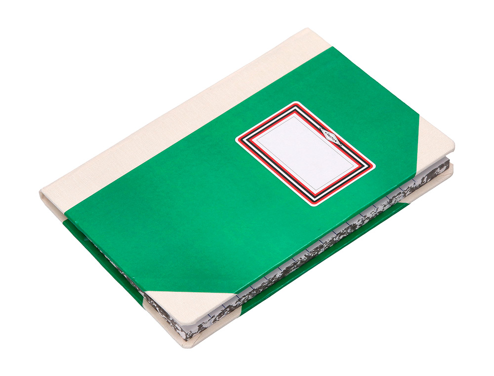 LIVRO DE CARTAO COSIDO FERNANDES FLECHA DIN A4+ PAUTADO 50 FOLHAS 100 GR VERDE