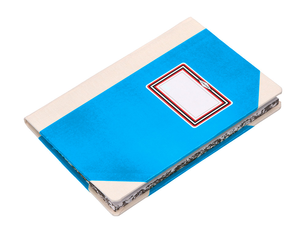 LIVRO DE CARTAO COSIDO FERNANDES FLECHA DIN A5+ LISO 50 FOLHAS 100 GR AZUL