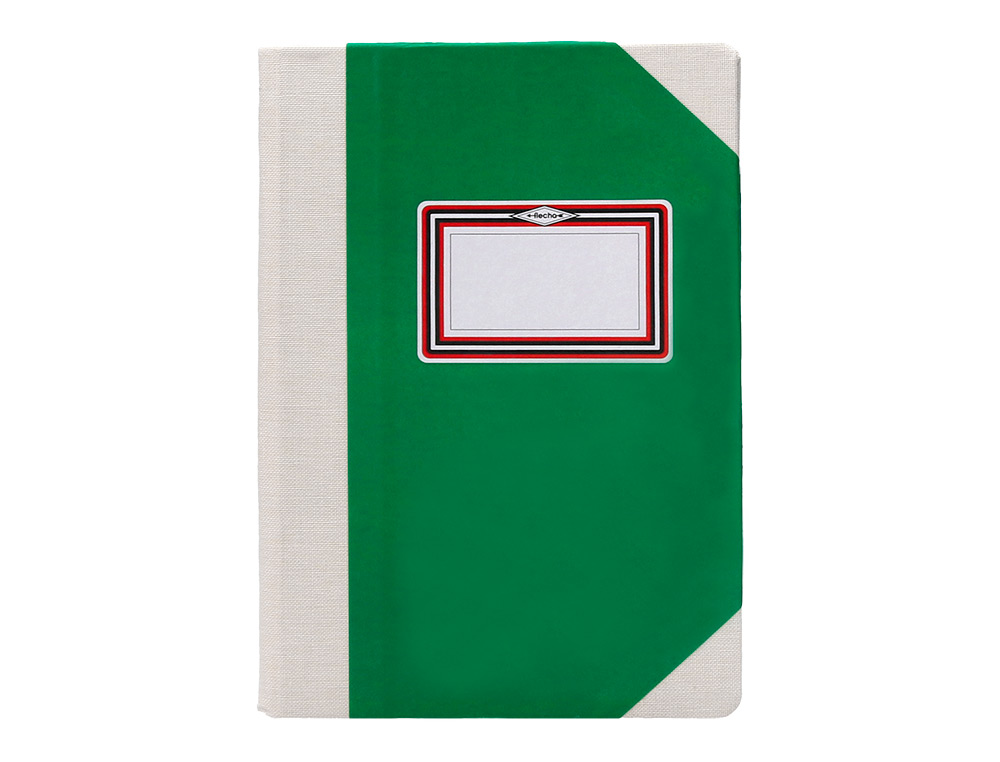 LIVRO DE CARTAO COSIDO FERNANDES FLECHA DIN A5+ LISO 50 FOLHAS 100 GR VERDE