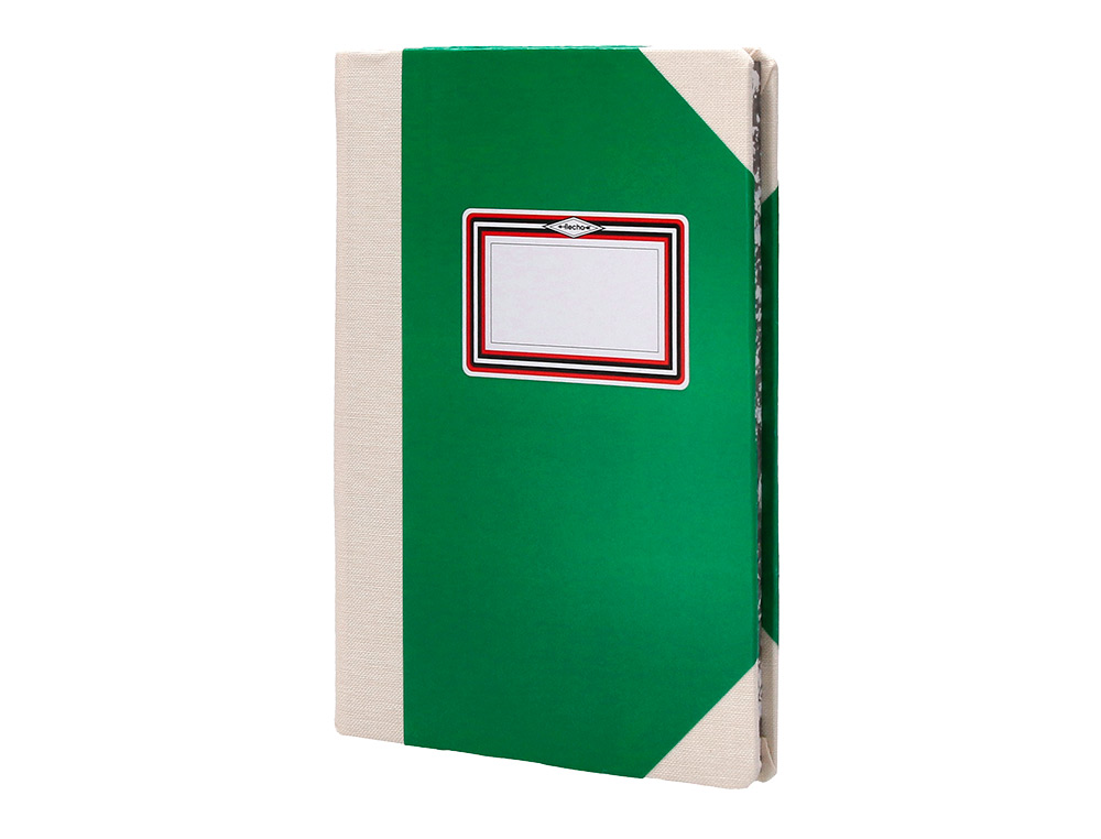 LIVRO DE CARTAO COSIDO FERNANDES FLECHA DIN A5+ LISO 50 FOLHAS 100 GR VERDE