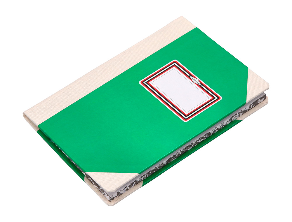 LIVRO DE CARTAO COSIDO FERNANDES FLECHA DIN A5+ LISO 50 FOLHAS 100 GR VERDE