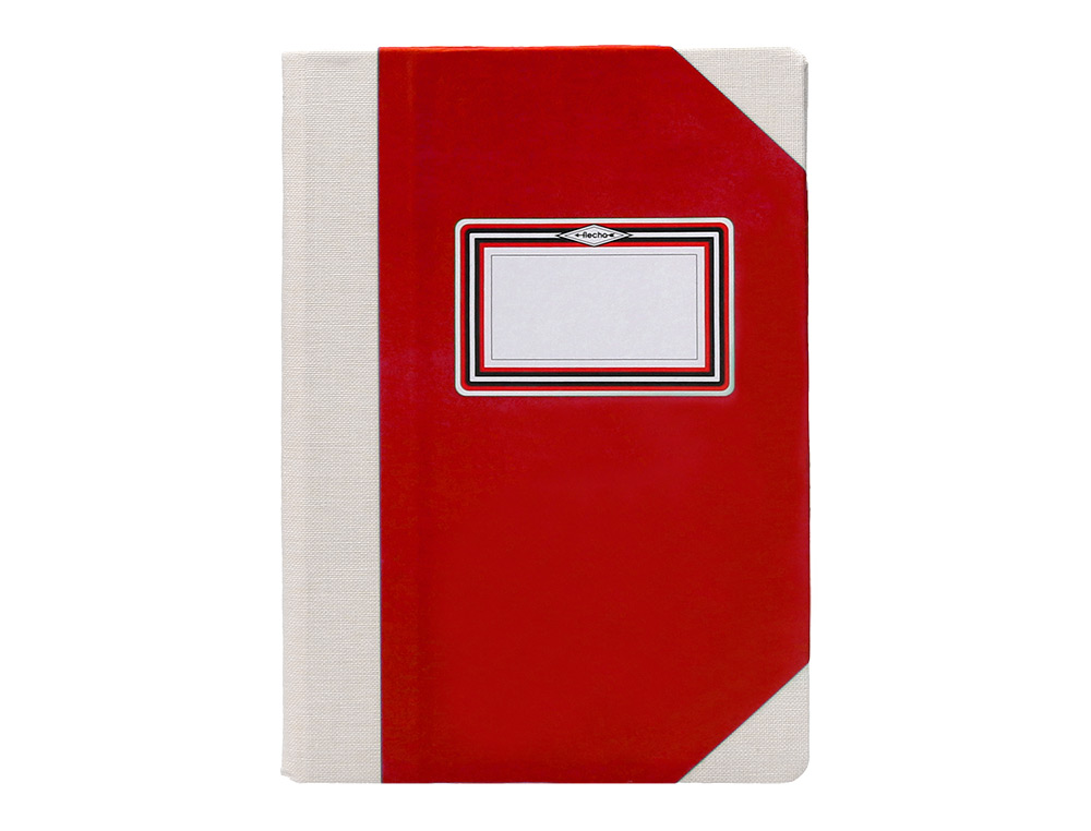 LIVRO DE CARTAO COSIDO FERNANDES FLECHA DIN A5+ PAUTADO 50 FOLHAS 100 GR VERMELHO