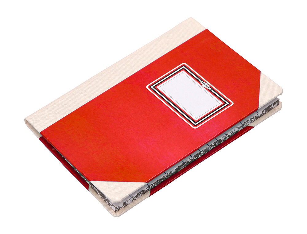 LIVRO DE CARTAO COSIDO FERNANDES FLECHA DIN A5+ PAUTADO 50 FOLHAS 100 GR VERMELHO