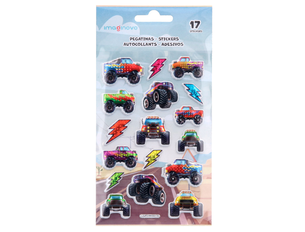 AUTOCOLANTES IMAGINOVO KIDS CORRIDAS GOMA EVA 190X105 MM EM BLISTER