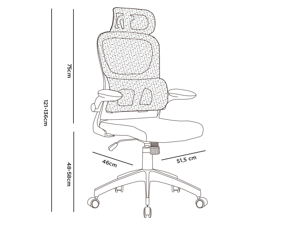 CADEIRA DE DIRECAO Q-CONNECT SORRENTO TECIDO BASE METALICA ALT MAX 1320 LAR 650 PROF 600 MM RODAS PREMIUM AZUL-CINZA