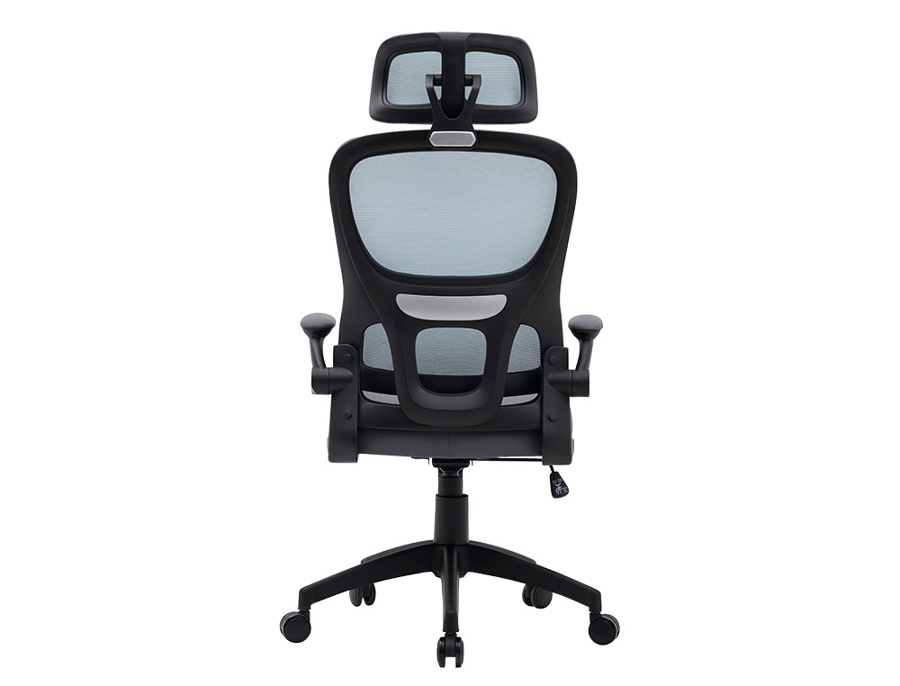 CADEIRA DE DIRECAO Q-CONNECT SORRENTO TECIDO BASE METALICA ALT MAX 1320 LAR 650 PROF 600 MM RODAS PREMIUM AZUL-CINZA
