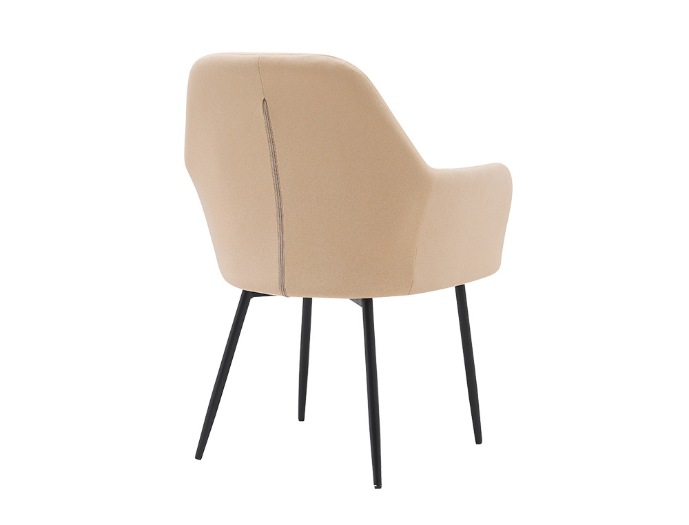 CADEIRA CONFIDENTE Q-CONNECT SIEMIONE BASE METALICA ALT MAX 820 LARG 570 PROF 580 CASTANHO AREIA