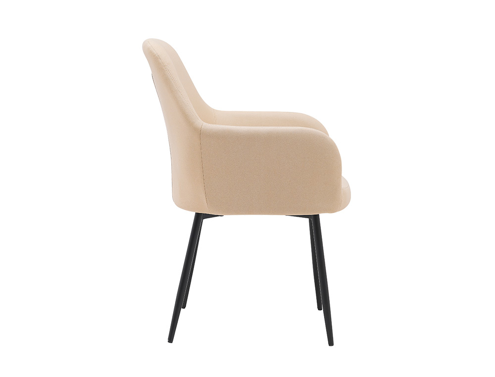 CADEIRA CONFIDENTE Q-CONNECT SIEMIONE BASE METALICA ALT MAX 820 LARG 570 PROF 580 CASTANHO AREIA