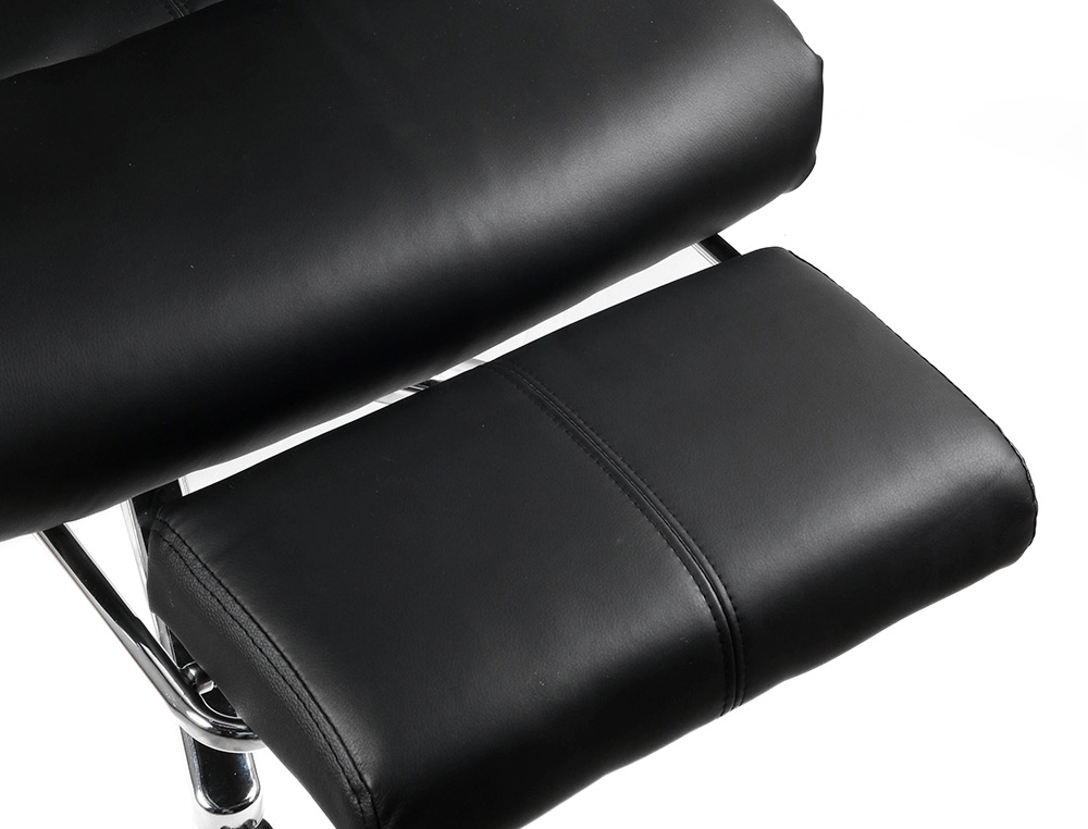 CADEIRA DE DIRECAO Q-CONNECT RAVENNA IMITACAO DE PELE BASE METALICA ALT MAX 1300 LARG 670 PROF 730 MM RODAS PREMIUM COR