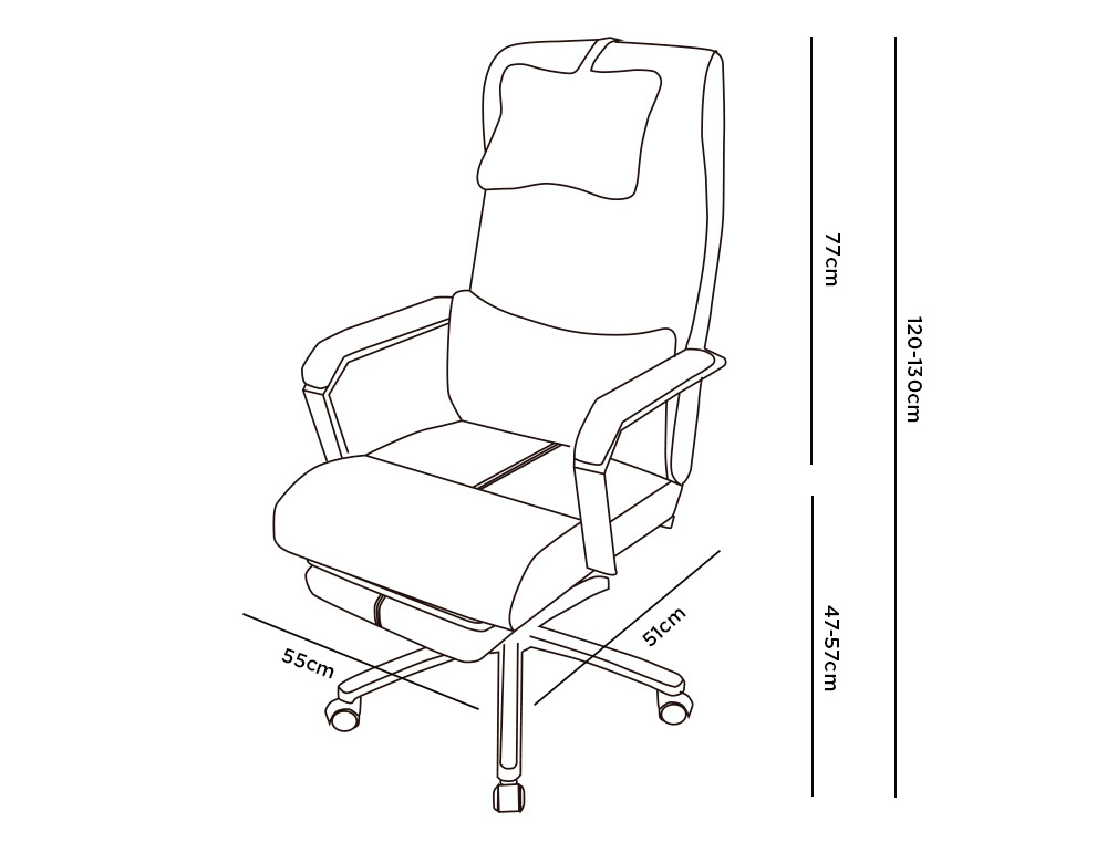 CADEIRA DE DIRECAO Q-CONNECT RAVENNA IMITACAO DE PELE BASE METALICA ALT MAX 1300 LARG 670 PROF 730 MM RODAS PREMIUM COR