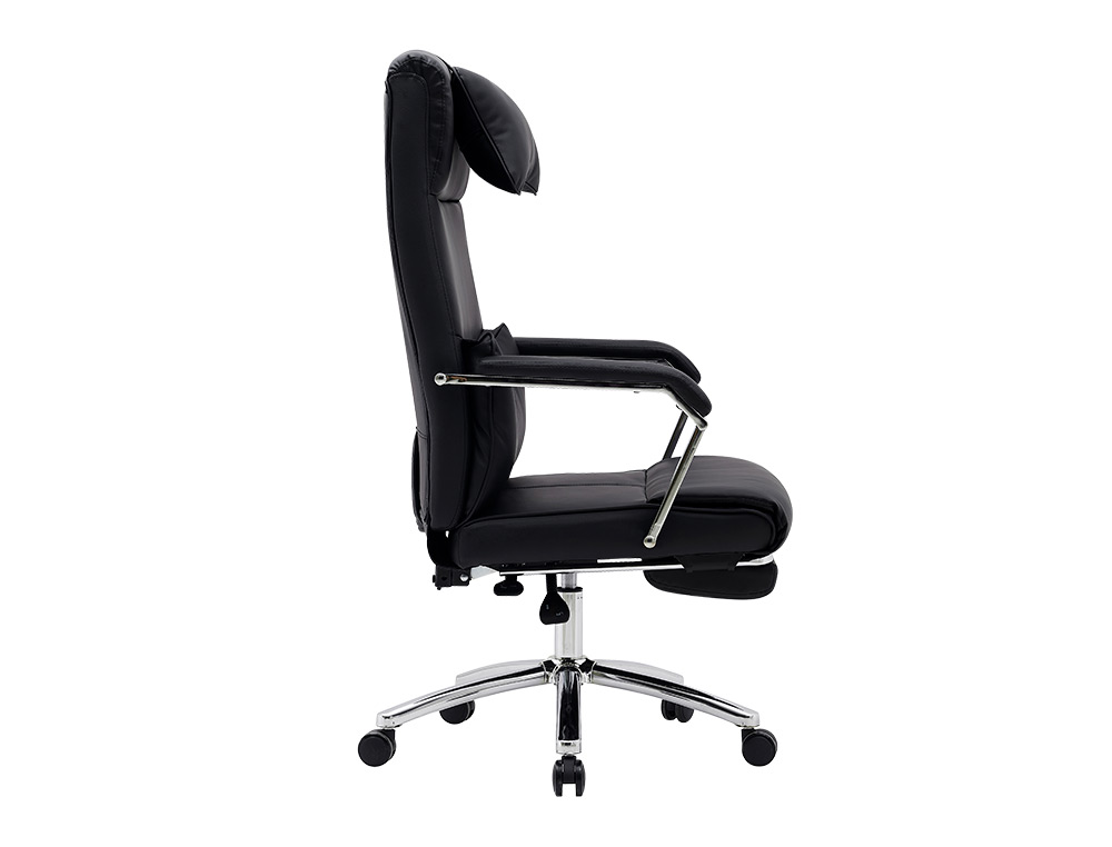 CADEIRA DE DIRECAO Q-CONNECT RAVENNA IMITACAO DE PELE BASE METALICA ALT MAX 1300 LARG 670 PROF 730 MM RODAS PREMIUM COR