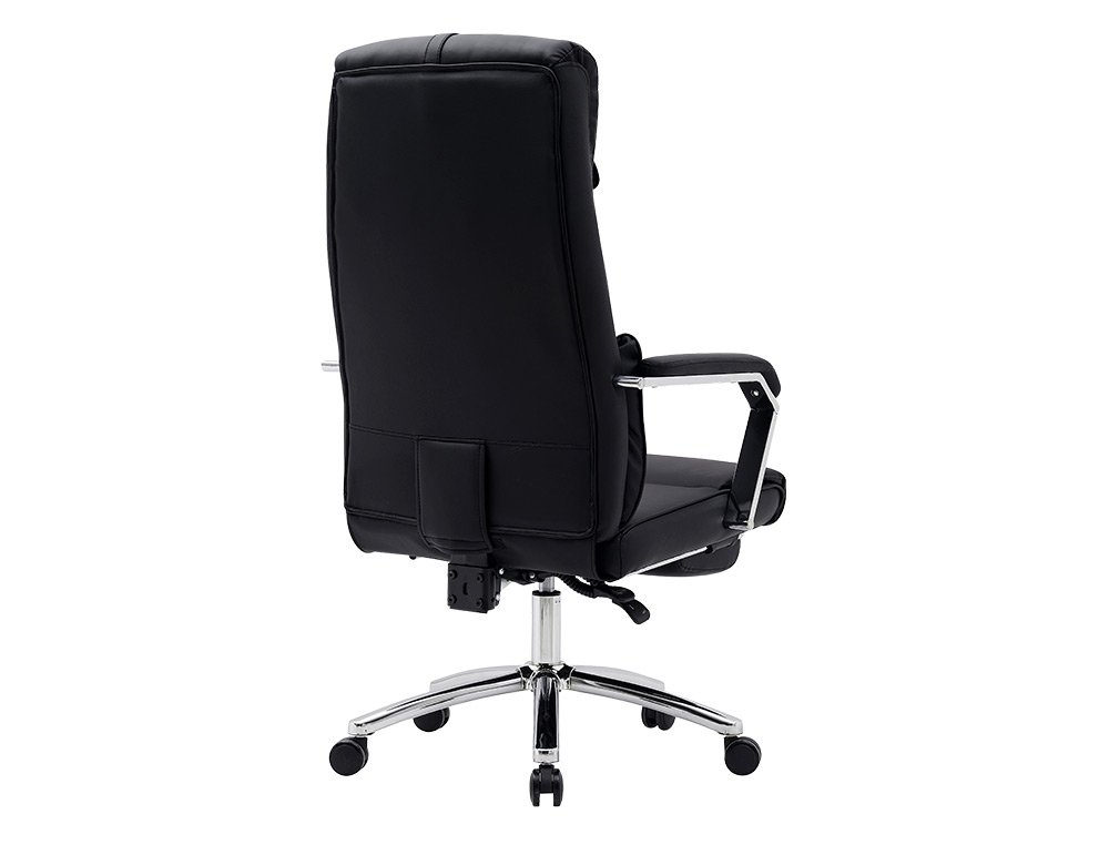 CADEIRA DE DIRECAO Q-CONNECT RAVENNA IMITACAO DE PELE BASE METALICA ALT MAX 1300 LARG 670 PROF 730 MM RODAS PREMIUM COR