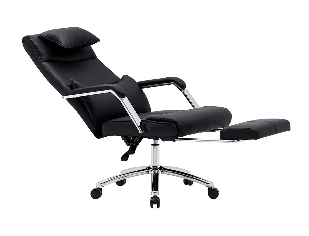 CADEIRA DE DIRECAO Q-CONNECT RAVENNA IMITACAO DE PELE BASE METALICA ALT MAX 1300 LARG 670 PROF 730 MM RODAS PREMIUM COR