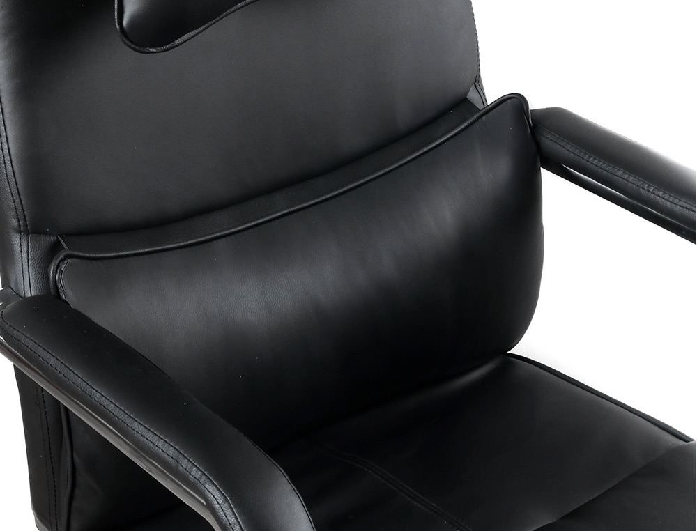 CADEIRA DE DIRECAO Q-CONNECT RAVENNA IMITACAO DE PELE BASE METALICA ALT MAX 1300 LARG 670 PROF 730 MM RODAS PREMIUM COR
