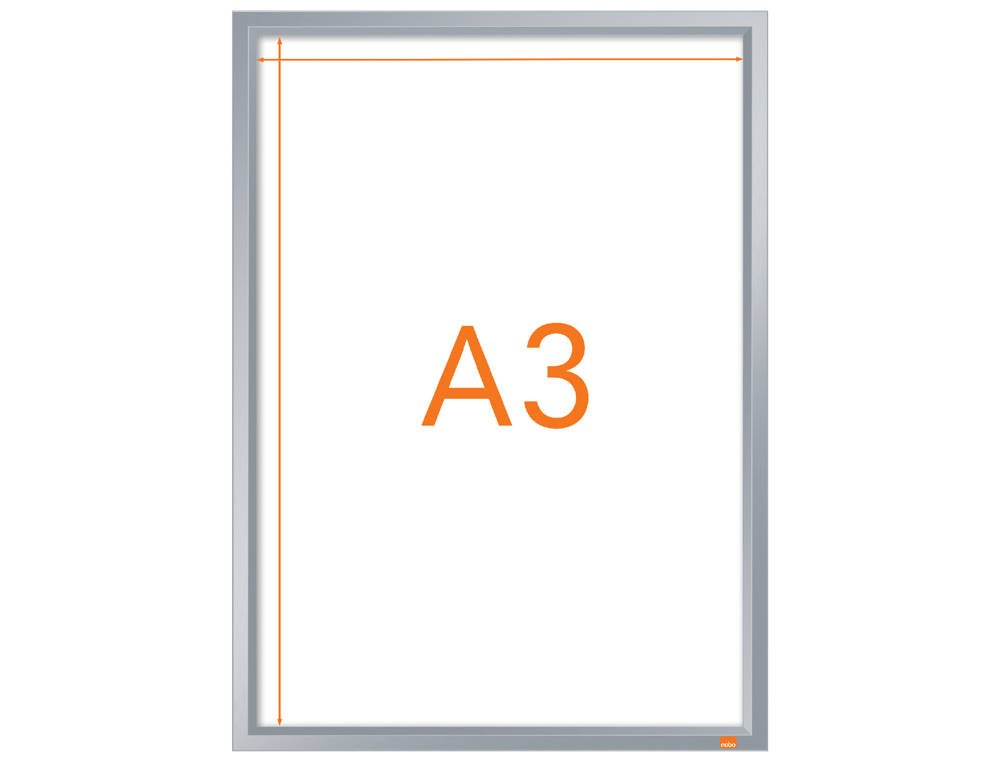 MOLDURA PORTA ANUNCIOS NOBO IMPRESSION PRO DIN A3 MOLDURA DE CLIP ALUMINIO 320X17X445 MM