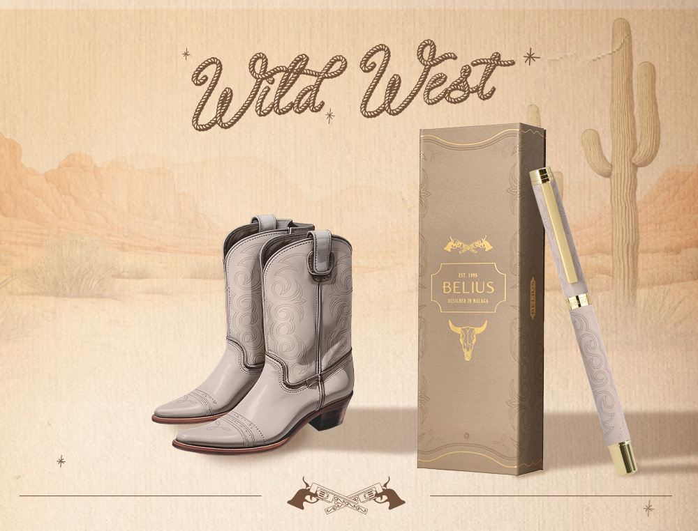 ROLLER BELIUS WILD WEST ALUMINIO COR BEGE TINTA COR PRETO CAIXA DE DESIGN