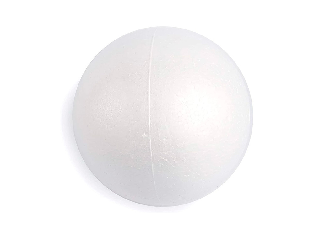 FIGURA DE ESPUMA BRANCA LIDERPAPEL BOLA DE 7 CM BOLSA COM 6 UNIDADES