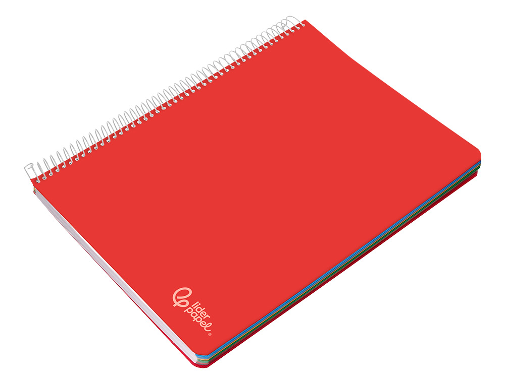 CADERNO ESPIRAL LIDERPAPEL WITTY MICRO DIN A5 CAPA DURA 120F 90GR QUADRICULA 5MM 5 BANDAS 6 FUROS CORES SORTIDAS