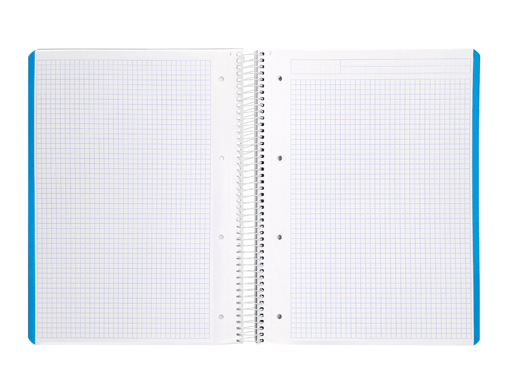CADERNO ESPIRAL LIDERPAPEL WITTY MICRO DIN A5 CAPA DURA 120F 90GR QUADRICULA 5MM 5 BANDAS 6 FUROS CORES SORTIDAS