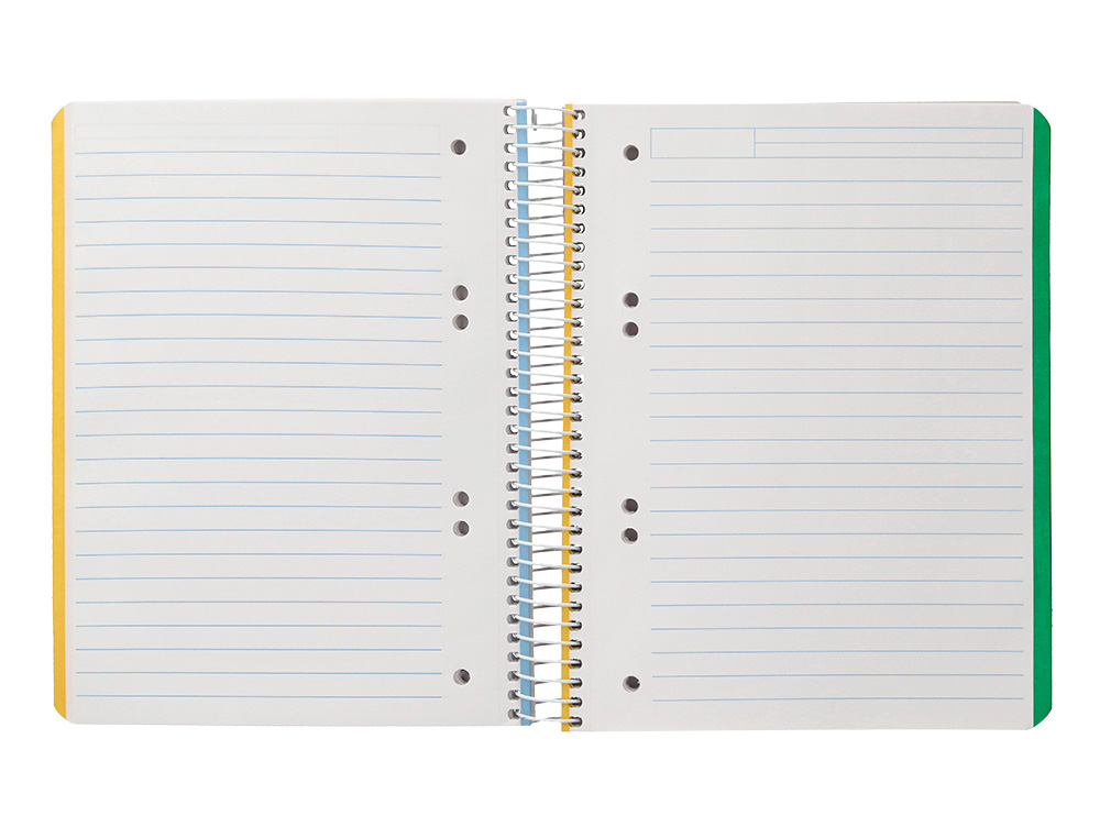 CADERNO ESPIRAL LIDERPAPEL WITTY MICRO DIN A5 CAPA DURA 120F 90GR PAUTADO 5 BANDAS 6 FUROS CORES SORTIDAS
