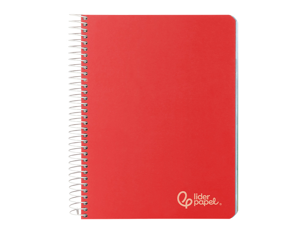 CADERNO ESPIRAL LIDERPAPEL WITTY MICRO DIN A5 CAPA DURA 120F 90GR PAUTADO 5 BANDAS 6 FUROS CORES SORTIDAS