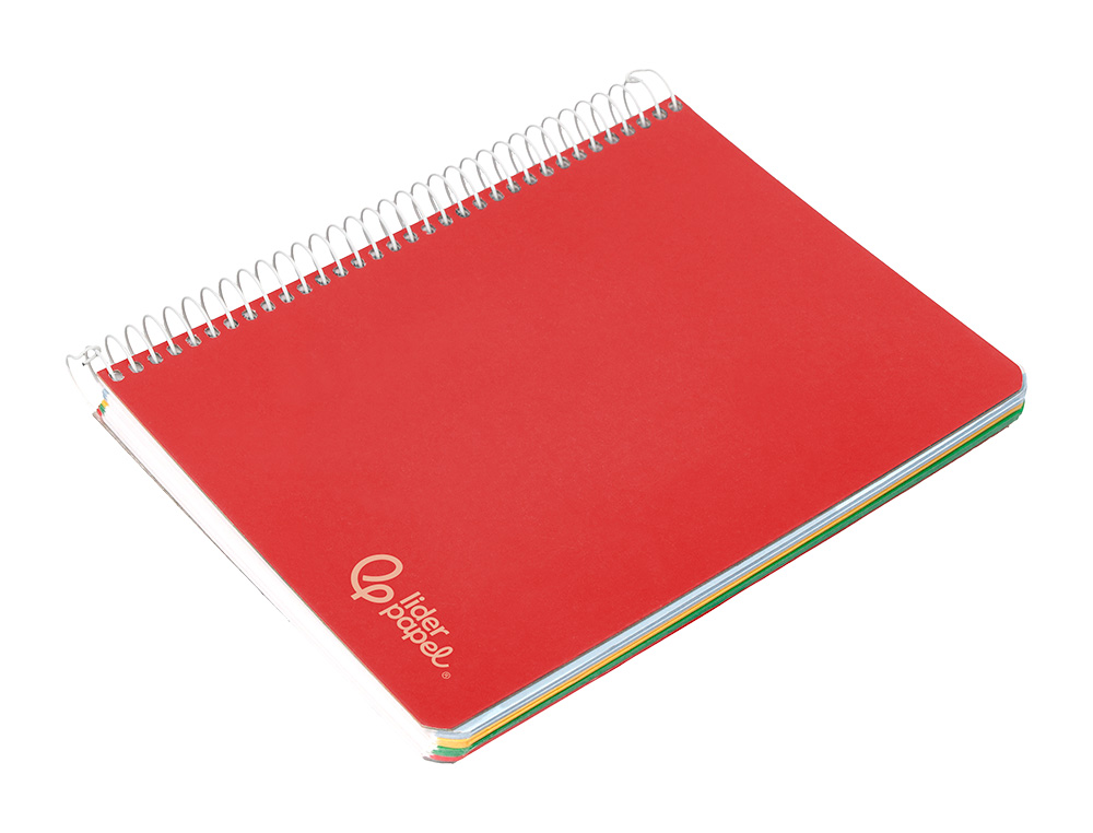 CADERNO ESPIRAL LIDERPAPEL WITTY MICRO DIN A5 CAPA DURA 120F 90GR PAUTADO 5 BANDAS 6 FUROS CORES SORTIDAS