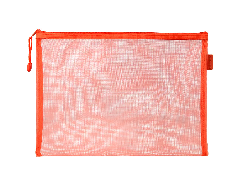 BOLSA COM FECHO DE CORRER LIDERPAPEL POLIESTER TRANSPIRAVEL MULTIUSOS DIN A5 LARANJA