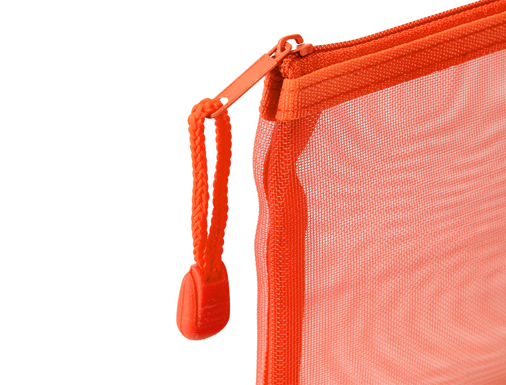 BOLSA COM FECHO DE CORRER LIDERPAPEL POLIESTER TRANSPIRAVEL MULTIUSOS DIN A5 LARANJA