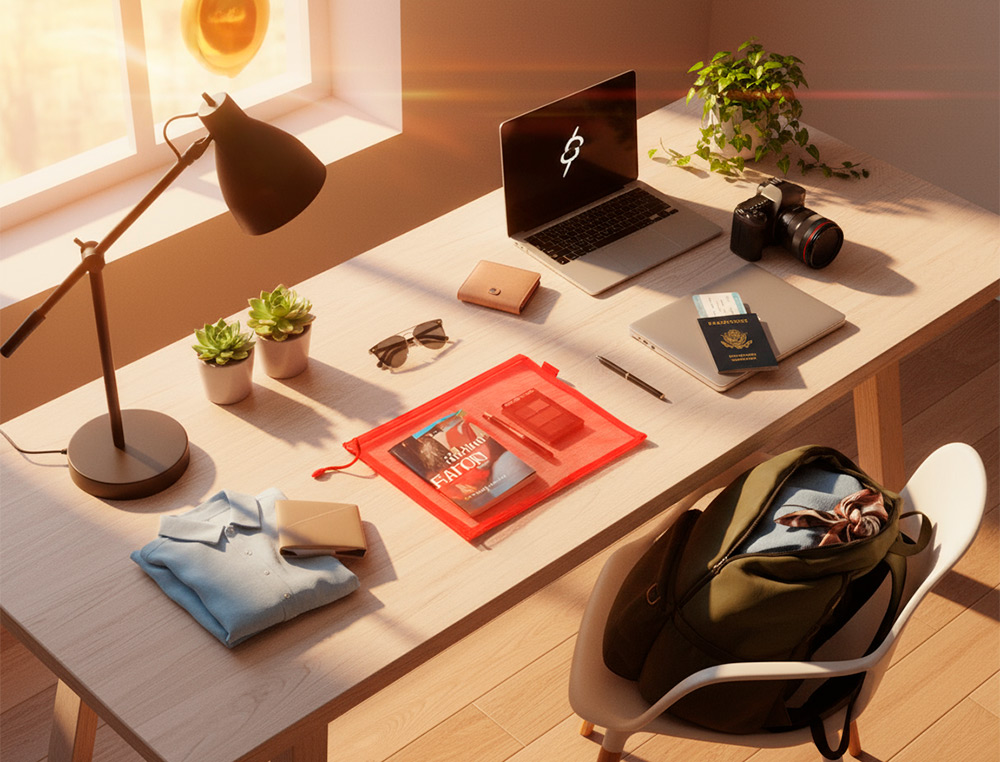 BOLSA COM FECHO DE CORRER LIDERPAPEL POLIESTER TRANSPIRAVEL MULTIUSOS DIN A4 ROSA