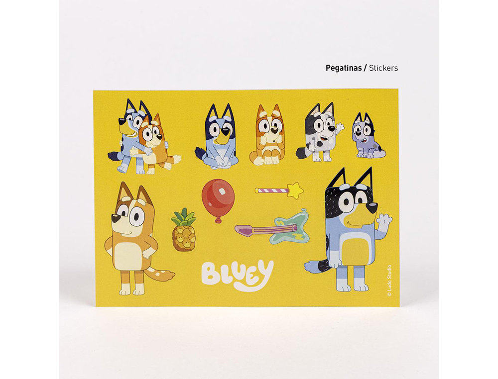 CONJUNTO DE ARTIGOS PAPELARIA CERDA COLORIR BLUEY